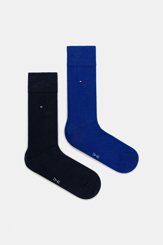 Κάλτσες Tommy Hilfiger 2-pack ψηλές κάλτσες μπλε 371111.NOS