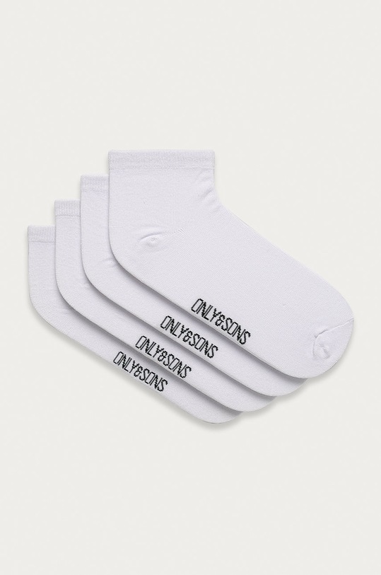 Only & Sons - Ponožky (4-pak) krátke ponožky biela 22016144