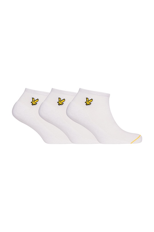 Lyle & Scott - Skarpetki ROSS (3-PACK) aplikacja biały ROSS.5061