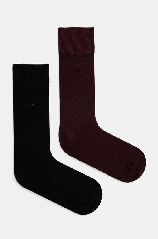 Ponožky Calvin Klein 2-pack burgundské 701218631.NOS