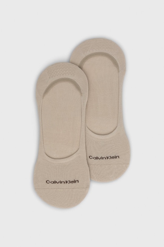 Ponožky Calvin Klein (2-pak) krátke ponožky béžová 701218708.NOS