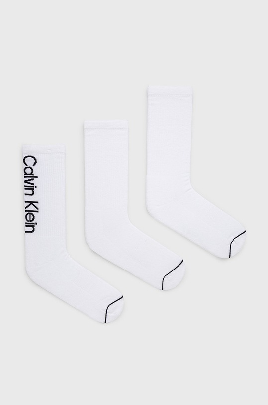 Ponožky Calvin Klein dlouhé ponožky bílá 701218725.NOS