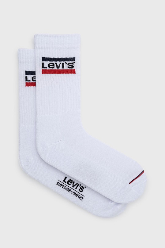 Шкарпетки Levi's довгі шкарпетки білий 37157.0735