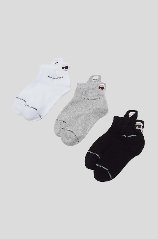 Karl Lagerfeld skarpetki 3-pack skarpetki krótkie multicolor 231M6004