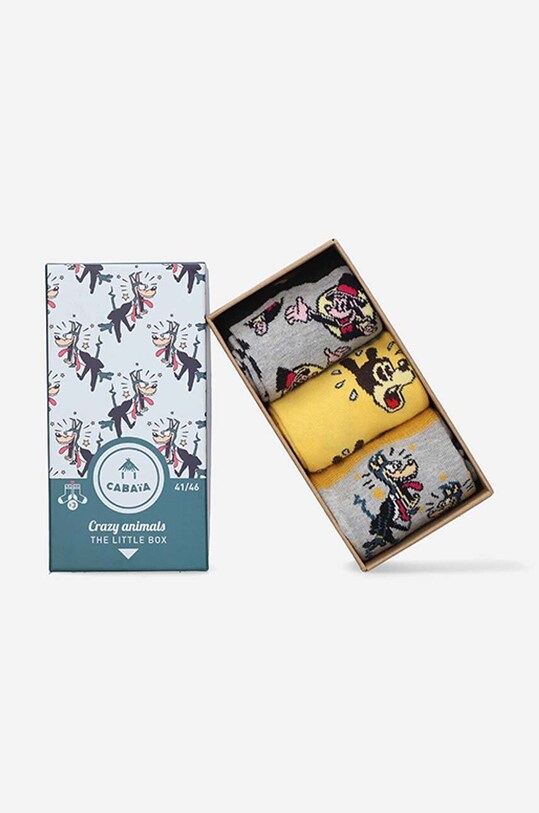 Cabaia sosete CRAZY ANIMALS 3-pack sosete lungi multicolor SOKW22.CRAZY.ANIMALS