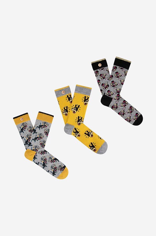 Îmbrăcăminte Cabaia sosete CRAZY ANIMALS 3-pack SOKW22.CRAZY.ANIMALS multicolor