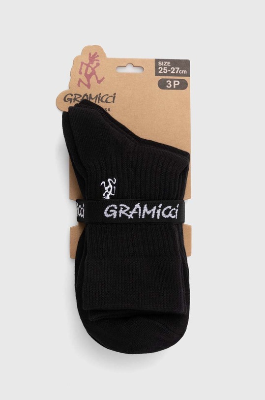 Odzież Gramicci skarpetki 3-pack Basic Crew Socks SX.M04 czarny