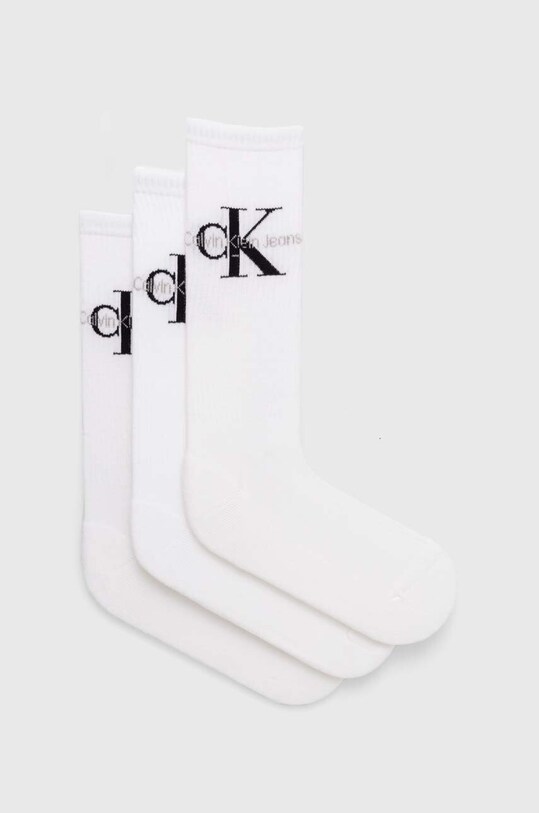 Шкарпетки Calvin Klein Jeans 3-pack довгі шкарпетки білий 701220514.NOS
