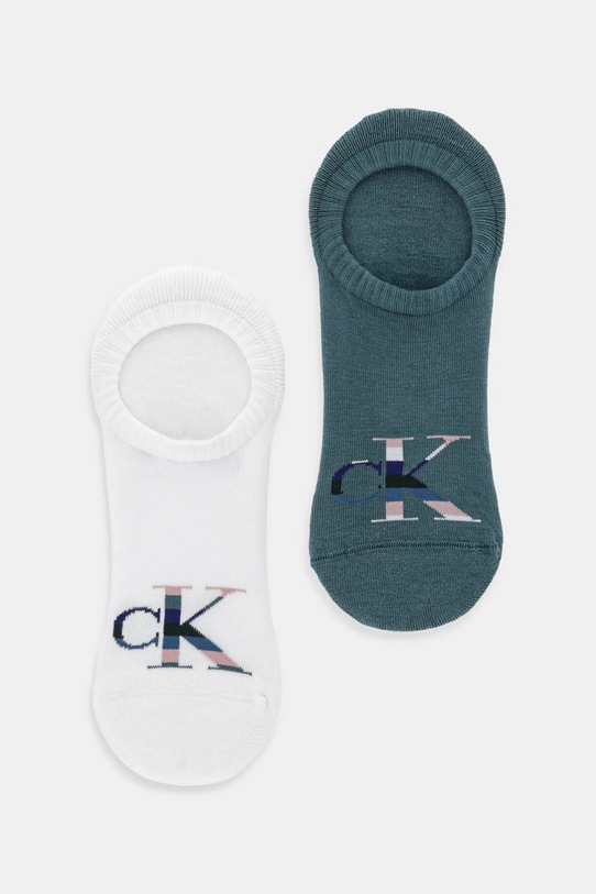 Calvin Klein Jeans skarpetki 2-pack skarpetki krótkie turkusowy 701228809.NOS