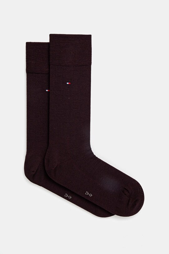 Vlnené ponožky Tommy Hilfiger dlhé ponožky fialová 701229682.NOS