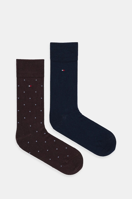Κάλτσες Tommy Hilfiger 2-pack ψηλές κάλτσες καφέ 701230780.NOS