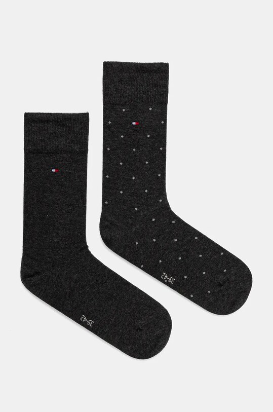 Шкарпетки Tommy Hilfiger 2-pack довгі шкарпетки сірий 701230780.NOS