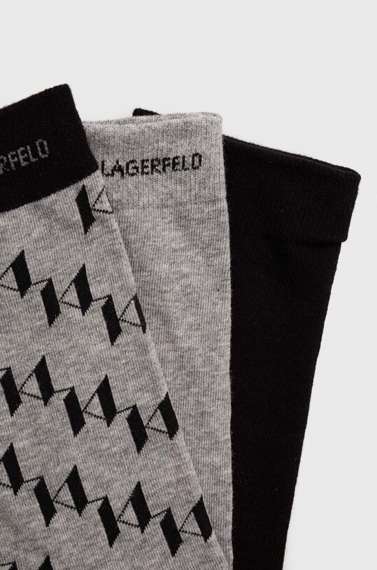 Karl Lagerfeld șosete 3-pack K/MONOGRAM 245M6004 gri AA00
