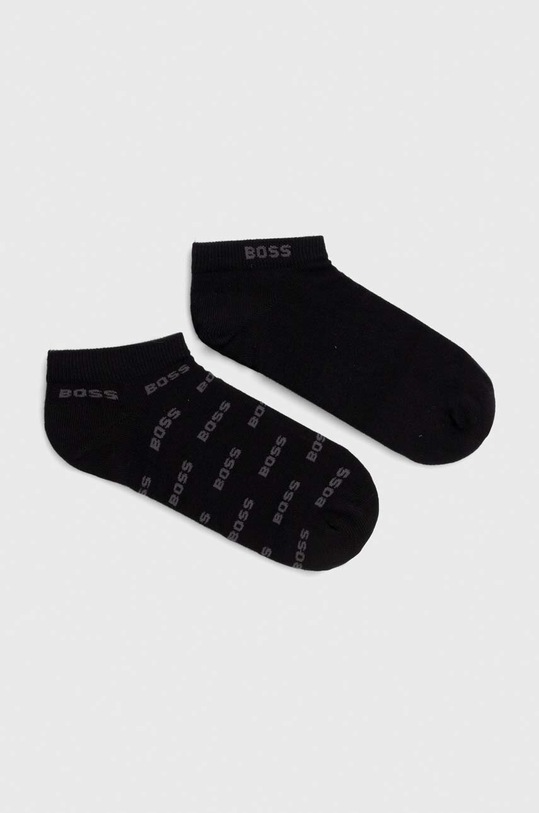 BOSS skarpetki 2-pack wzorzyste czarny 50511423