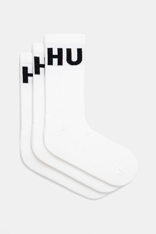 HUGO sosete 3-pack sosete lungi alb 50531517