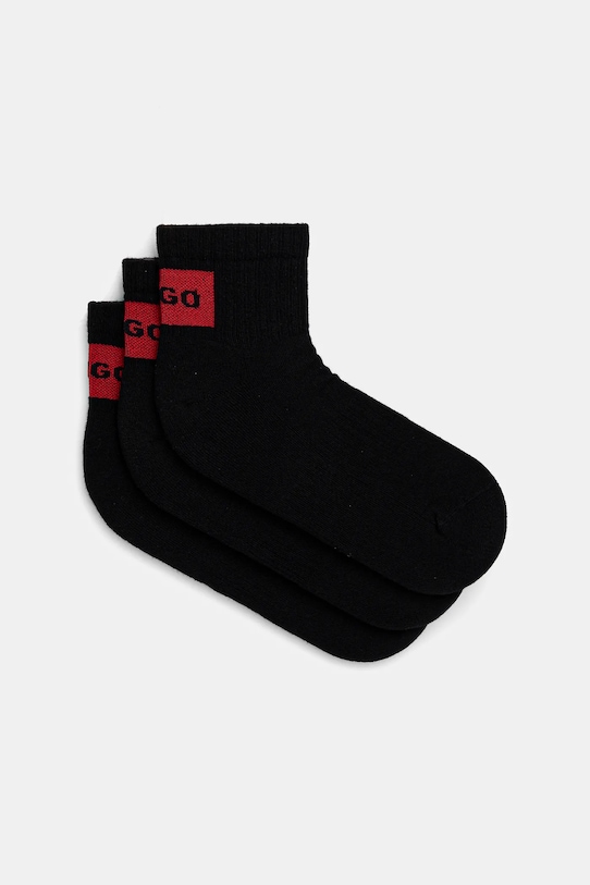 Ponožky HUGO 3-pack dlouhé ponožky černá 50541597