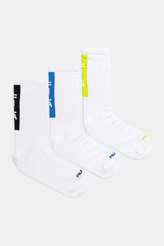 Ponožky Fila 3-pack dlouhé ponožky bílá F5607