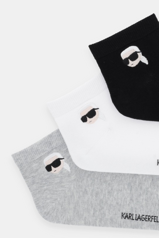 Karl Lagerfeld skarpetki 3-pack A4M47044 szary AA00