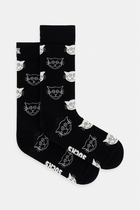 Happy Socks skarpety Cat czarny MJA01.9000