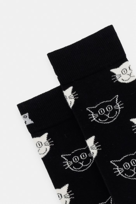 Happy Socks skarpety Cat MJA01.9000 czarny AW24