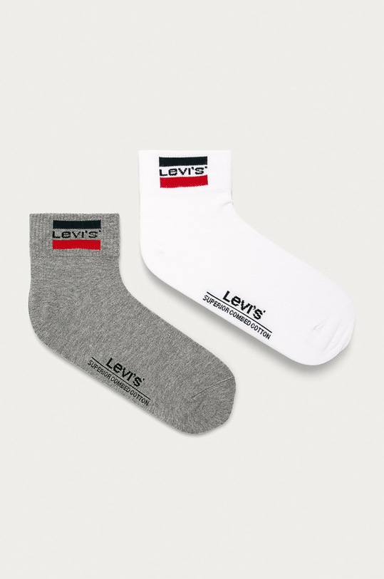 Levi's - Sosete (2-pack) sosete scurte alb 37157.0160