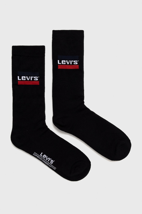 Ponožky Levi's dlouhé ponožky černá 37157.0157