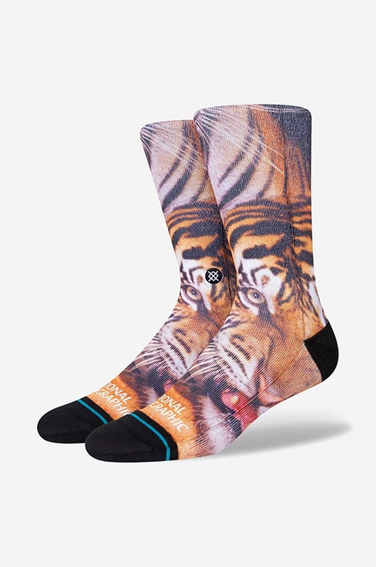 Stance socks Two Tigers all-over print brown A555A22TWO