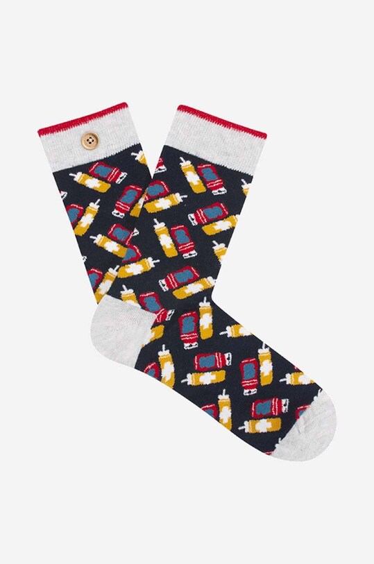 Ponožky Cabaia BAPTISTE & THIBAULT dlhé ponožky tmavomodrá SOKS22.BAPTISTE.THIBAUL