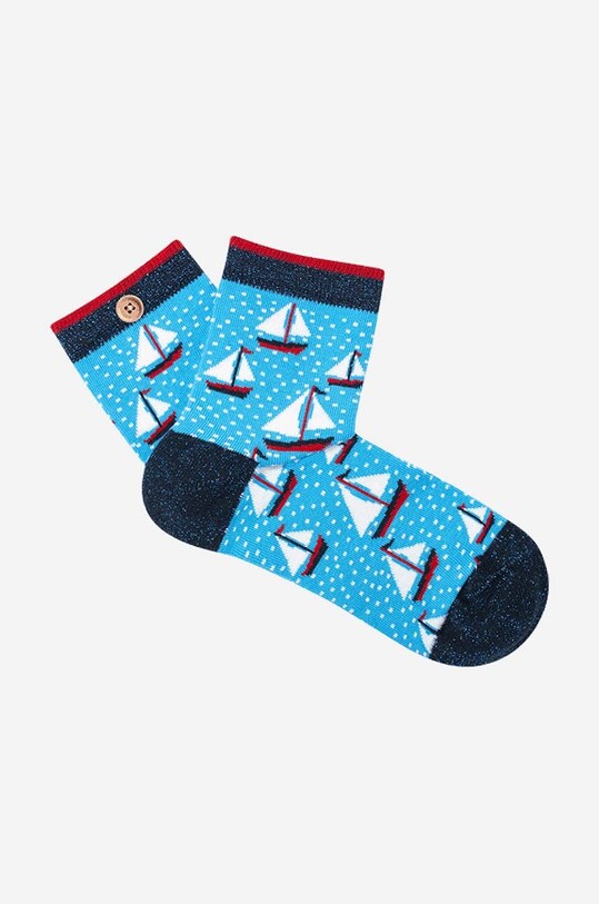 Ponožky Cabaia CLAIRE & HUGO dlhé ponožky modrá SOKS22.CLAIRE.HUGO