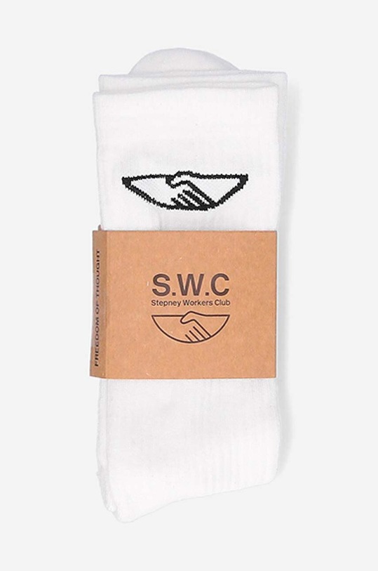 Clothing Stepney Workers Club cotton socks Handshake YZ04502 white