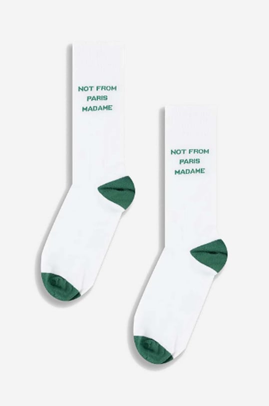 Drôle de Monsieur socks La Chaussette all-over print white SK101.GREEN
