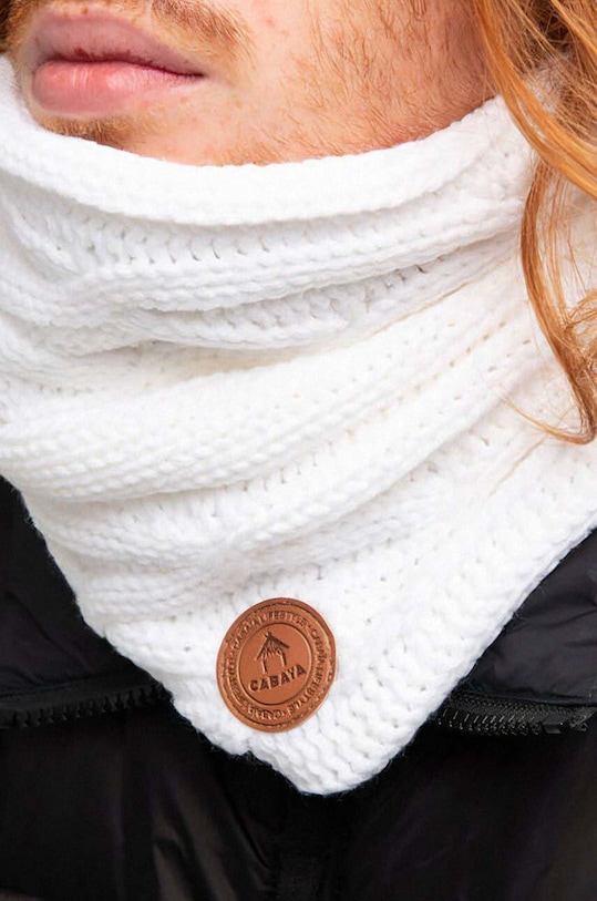 Cabaia fular impletit SNOODW20K Vegan alb SNOODW20K