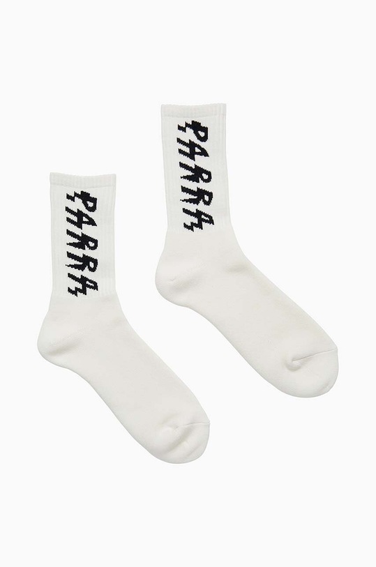 by Parra socks Shocker Logo Crew overprint white 49251.WHITE