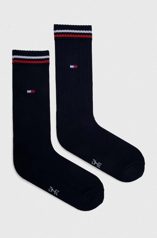 Ponožky Tommy Jeans 2-pack dlouhé ponožky námořnická modř 701228176.NOS