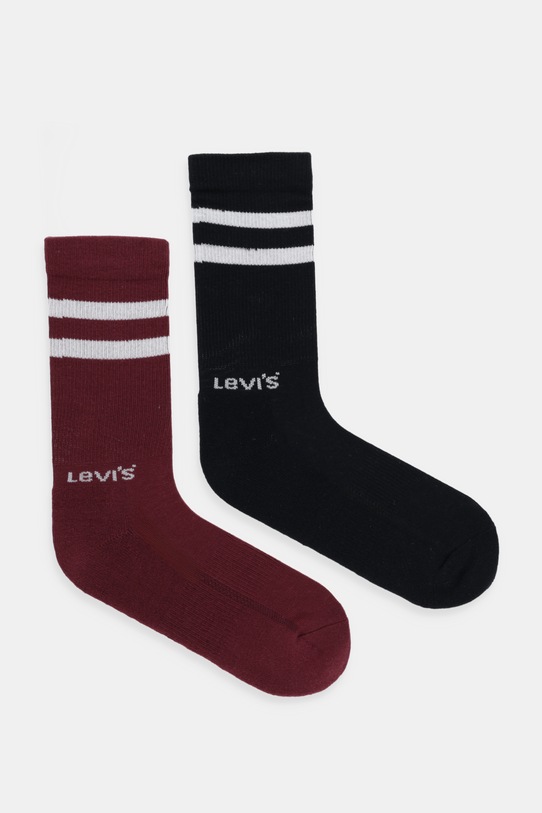 Levi's skarpetki 2-pack skarpetki długie bordowy 37157.1271