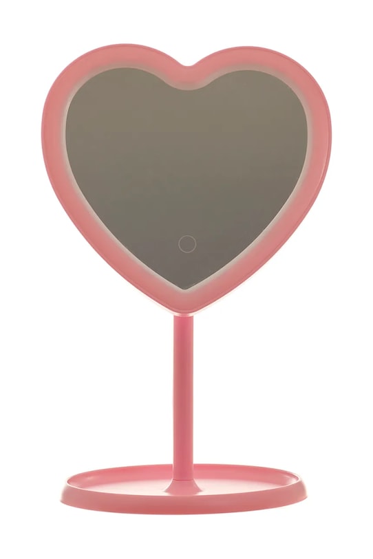 Kozmetické zrkadlo s led osvetlením Danielle Beauty Heart Mirror 30 x 20 cm ružová DC1350HRTP