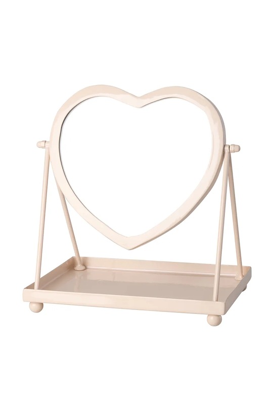 Rice lusterko stojące z metalu polerowanego 22 x 15 x 21 cm różowy MEMIR.HEARSI