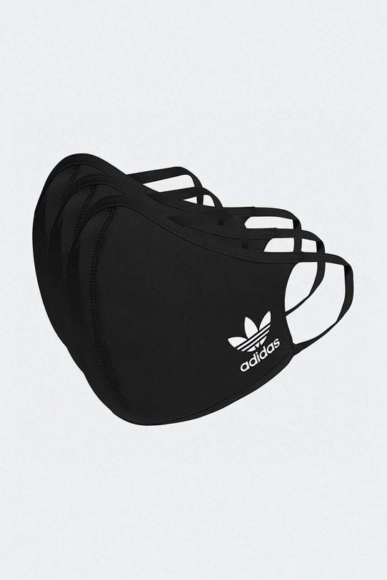 Προστατευτική μάσκα adidas Originals Face Covers M/L 3-pack μαύρο HB7851