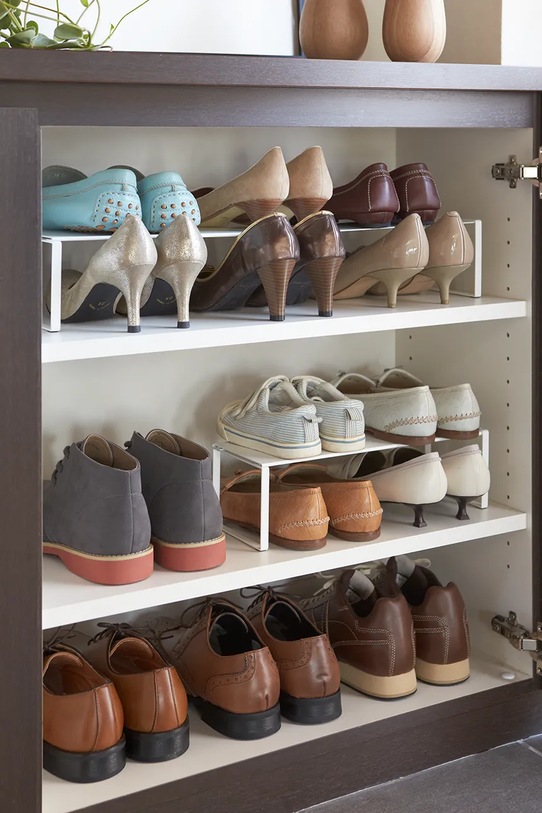 Nappali és hálószoba Yamazaki összecsukható cipőpolc Frame 2572 fehér