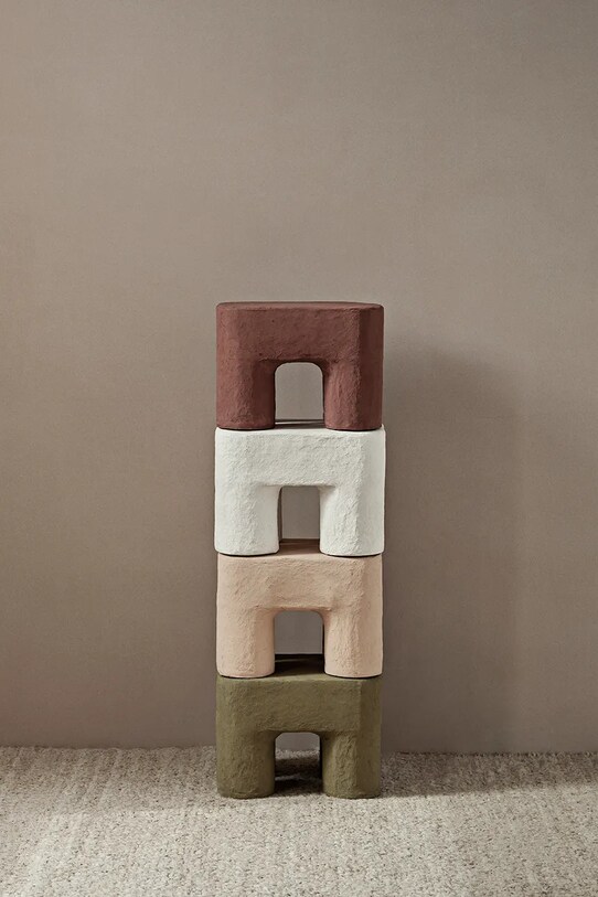 Табурет ferm LIVING Podo Stool рожевий 1104268967