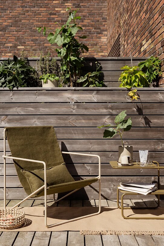 ferm LIVING masă pliantă cu tavă Level Side verde 1104263808