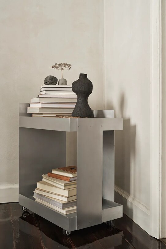 Living și dormitor ferm LIVING mobilă cu roți Lager Trolley 1104268043 gri