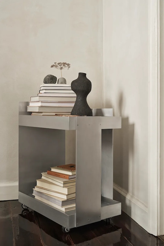 Obývacia izba a spálňa Nábytok s kolieskami ferm LIVING Lager Trolley 1104268043 sivá