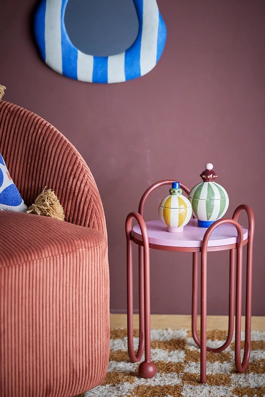 Bloomingville masă pliantă cu tavă Whimsica 30,5 x 46 cm 82065077 rosu AA00