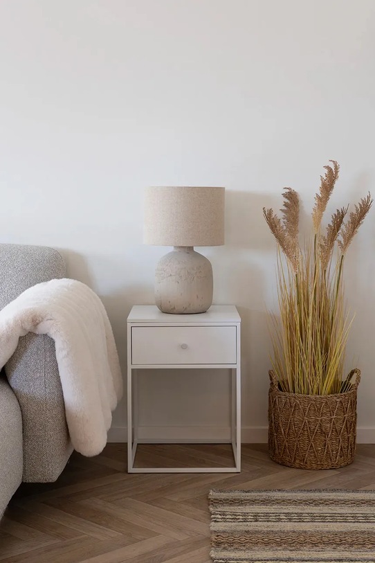 House Nordic tavolino Vita 40 x 40 x 55 cm bianco 2101611.