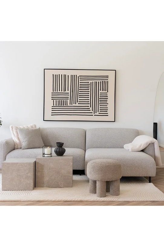 House Nordic scaun de puf Canberra 43 x 43 cm 1501116 gri