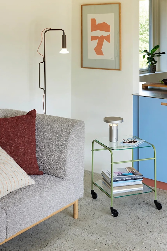 Nábytok s kolieskami Hübsch Zephyr 43 x 42 x 54 cm 022001 zelená