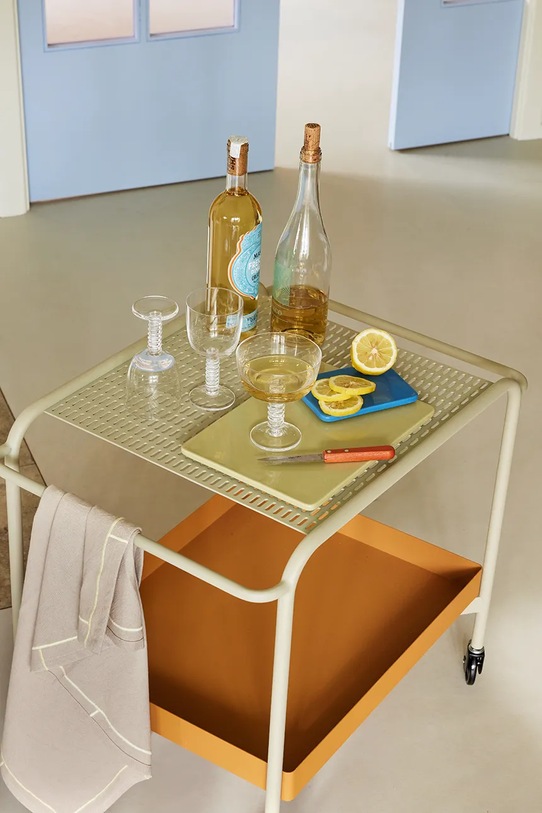 Hübsch mebel z kółkami Push Trolley 66 x 47 x 62 cm 021904 beżowy