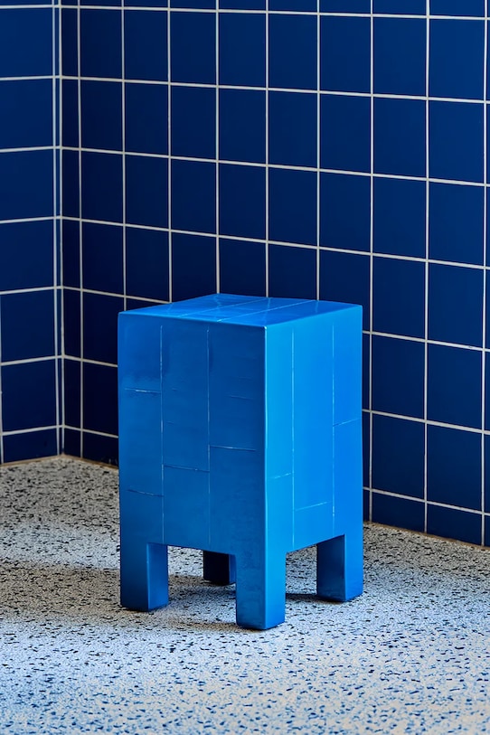 House Doctor stolik HDBrick 30 x 50,5 x 30 cm 900000116 niebieski AA00