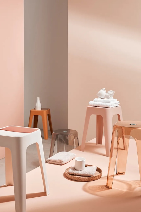 Bizzotto stołek Sonny 34,5 x 34,5 x 46,5 cm 734528 transparentny